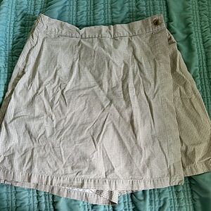 Westbound Brown and Cream Checkered Skirt